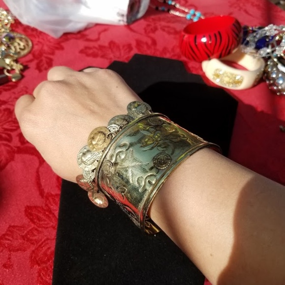 Sold Gypsy Coin Cuff - Picture 4 of 4